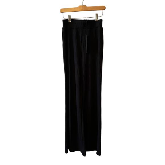 House of Harlow 1960 Revolve Wide Leg Ribbed Knit Pants Black - Picture 1 of 6